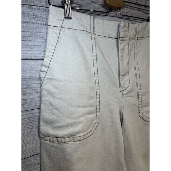 Anthropologie Lily White Cropped Denim Coulottes 28 - Picture 4 of 8